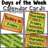 Days of the Week Labels - Calendar Cards for Yesterday, To