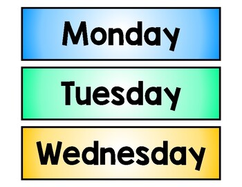 Days of the Week Labels Freebie! by Marley Carhart | TPT