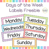 Days of the Week Labels Freebie