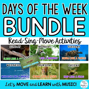 Preview of Days of the Week Lesson Activity BUNDLE: Preschool, Kindergarten