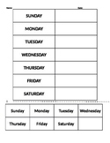 Days of the Week (Matching Activity)