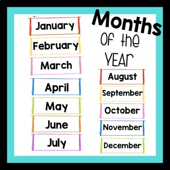 Days of the Week & Months of the Year by Laughing Kids Learn | TPT