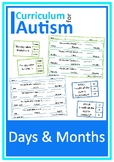 Days Months Calendar Skills Autism Reading Literacy ESL