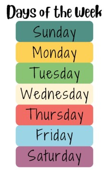 Days of the Week & Months of the Year Posters by Emi Lou's | TPT
