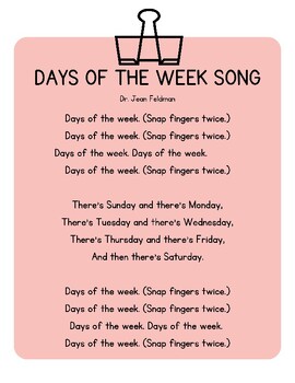 Days of the Week & Months of the Year Songs by Learning with MK | TPT