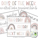 Days of the Week Neutral Boho Rainbow Labels - Fit Sterili