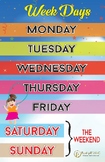 Days of the Week Poster