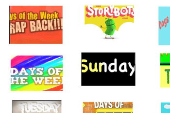 Preview of Days of the Week SMART notebook file