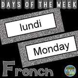 French Days of the Week Pocket Chart Cards and Worksheets 