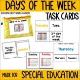 Days of the Week Task Cards Special Education