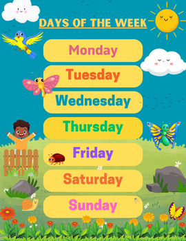 7 Days of the Week, Vocabulary