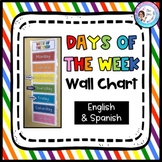 Days of the Week Wall Chart - English & Spanish - Printable Poster
