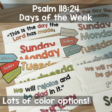 Days of the Week Wall Decor Faith-Based w/ Verse Psalm 118
