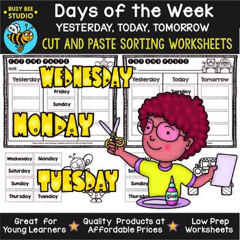 Days of the Week Yesterday and Tomorrow Worksheet / Worksheet