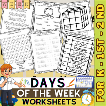Preview of Days of the Week Worksheets and Activities | Printables | For Prek, K and 1st