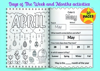Preview of Days of the Week and Months Activities | Summarizing the days of the week, Month