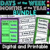 Days of the Week and Months of the Year Digital and Printa