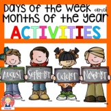 Days of the Week and Months of the Year Cards and Activities