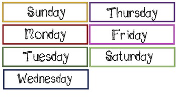 Days of the Week and Weekly Focus Printable by EmpoweringEducator