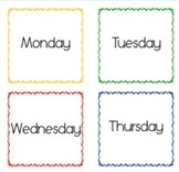 Days Of The Week Calendar Cards For Pocket Chart Calendar Worksheets ...