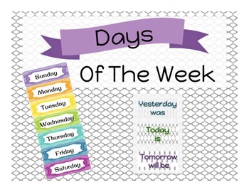 Days of the Week in Chevron by Teaching In Chevron | TPT