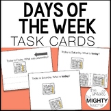 Days of the Week task cards - differentiated levels