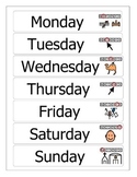 Days of the Week with Picture Symbols