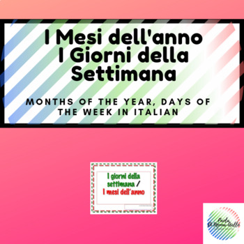 Preview of Days of the Week/Months of the Year in Italian