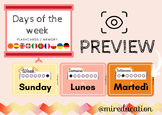 Days of the week - Flashcards in 10 different languages AL