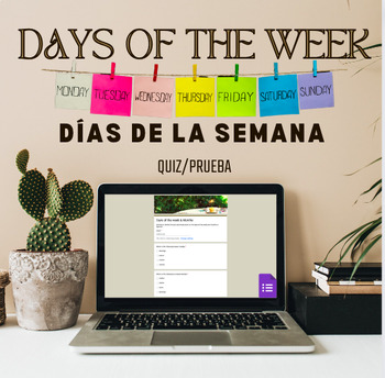 Preview of Days of the week Quiz (Spanish)