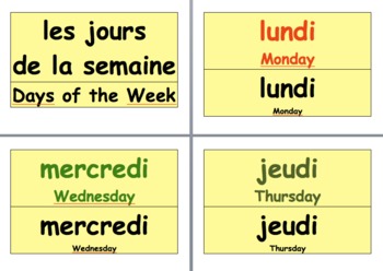 Days of the Week calendar in French by italienfrancese | TPT