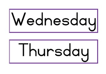 Days of the week flash cards by Walters Way | Teachers Pay Teachers