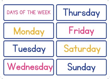 Days of the week poster by Alison Seddighi | TPT