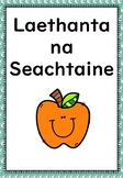 Days of the week as Gaeilge - Apple theme