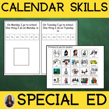 Preview of Days of the Week Printables Months of the Year Special Education Calendar Skills