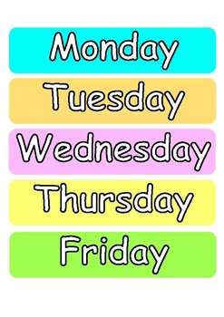 Days of the week poster by Emma Krieg | TPT