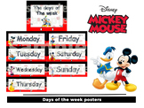 Days of the week posters - Disney Mickey Mouse