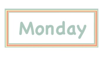 Preview of Days of the week with pastel border.