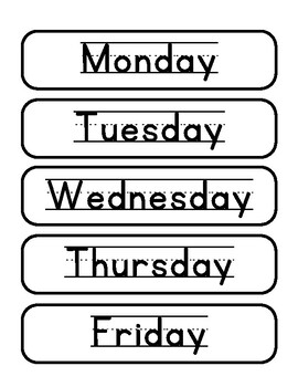 Days Of The Week Capitalized Teaching Resources | TPT