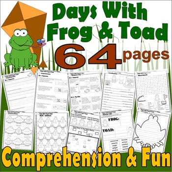 Preview of Days with Frog & Toad Read Aloud Book Companion Reading Comprehension Worksheets