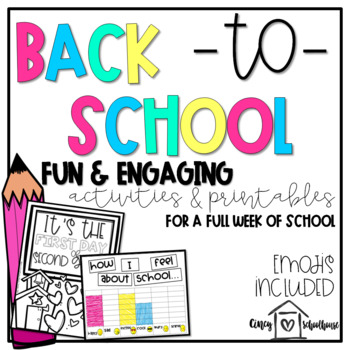 Preview of Back to School Activities | Primary | Full Week of Activities! | Emojis