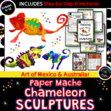 Middle School Art Paper Mache! Dazzling Chameleon Sculptur