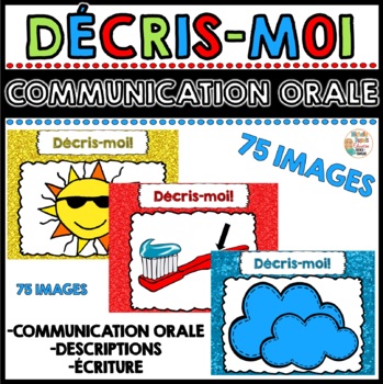 Preview of Communication orale -  French discussion prompts - Speaking Activity  Adjectives