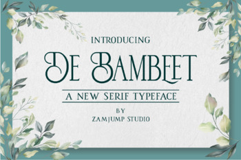 Preview of De Bambeet Modern Sherif Typeface