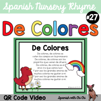 Preview of De Colores Canción Infantil | Spanish Nursery Rhyme Song