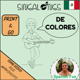 De Colores / Sing Along Video Song and Worksheets