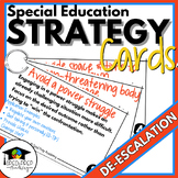 De-Escalation Strategy Cards - Special Education