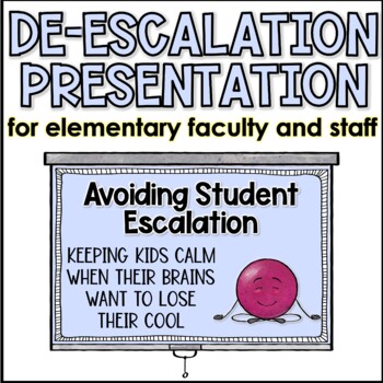 Preview of De-Escalation Training Presentation for Faculty and Staff