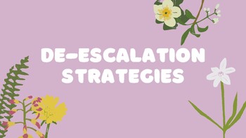 Preview of De-Escalation strategies training for staff and assistants