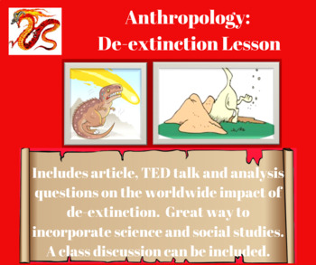 Preview of Anthropology: De-Extinction Lesson